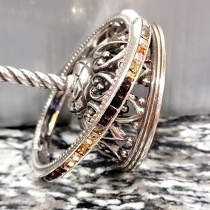 VERY RARE RETIRED BRIGHTON SPECTRUM TOPAZ HUES HINGED BRACELET